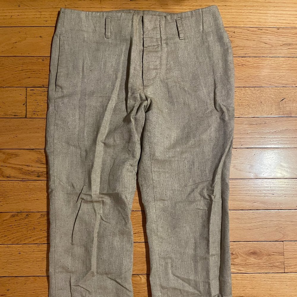 James Perse Clean Canvas Linen-Blend Chino in Tan Size 32